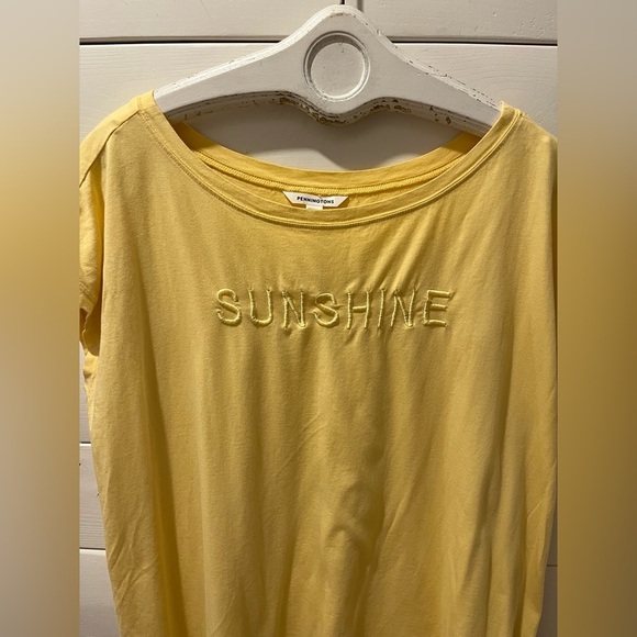 Yellow “SUNSHINE” Tee - Penningtons - Size 1X - Picture 7 of 7